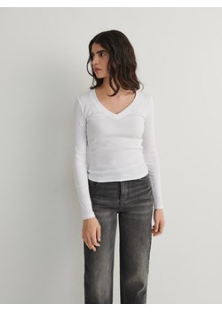 Reserved - Bawełniana bluzka - biały ze sklepu Reserved w kategorii Bluzki damskie - zdjęcie 169133212