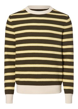 Marc O'Polo Męski sweter Mężczyźni Bawełna oliwkowy w paski ze sklepu vangraaf w kategorii Swetry męskie - zdjęcie 169136863