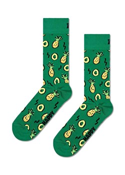 Happy Socks skarpetki Pineapple Sock kolor zielony ze sklepu ANSWEAR.com w kategorii Skarpetki męskie - zdjęcie 169137490