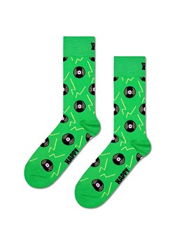 Happy Socks skarpetki Vinyl Green Sock kolor zielony ze sklepu ANSWEAR.com w kategorii Skarpetki damskie - zdjęcie 169137572