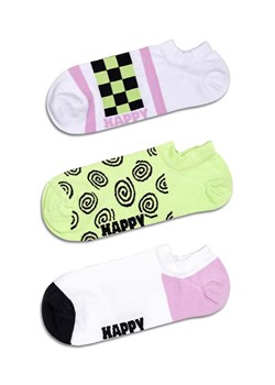 Happy Socks skarpetki Checked Stripe No Show Socks 3-pack ze sklepu ANSWEAR.com w kategorii Skarpetki damskie - zdjęcie 169137591