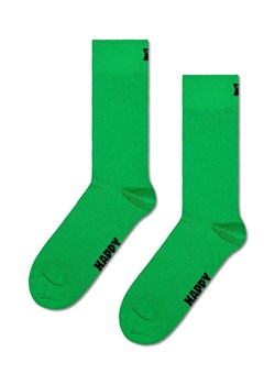 Happy Socks skarpetki Solid Sock kolor zielony ze sklepu ANSWEAR.com w kategorii Skarpetki damskie - zdjęcie 169137593