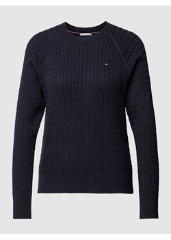 Sweter z dzianiny z wzorem warkocza ze sklepu Peek&Cloppenburg  w kategorii Swetry damskie - zdjęcie 169138522