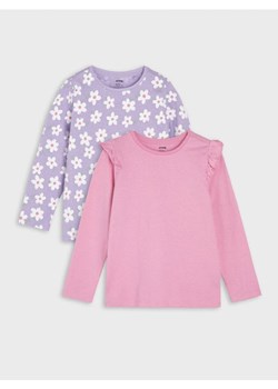 Sinsay - Koszulki 2 pack - fioletowy ze sklepu Sinsay w kategorii Bluzki dziewczęce - zdjęcie 169146414