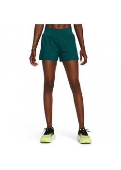 Damskie spodenki do biegania Under Armour UA Launch Pro 3'' Shorts - zielone ze sklepu Sportstylestory.com w kategorii Szorty - zdjęcie 169160461
