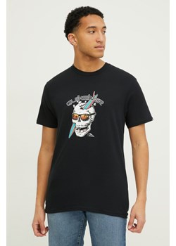 Quiksilver t-shirt bawełniany męski kolor czarny z nadrukiem ze sklepu ANSWEAR.com w kategorii T-shirty męskie - zdjęcie 169164290