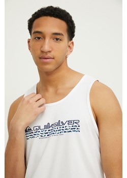 Quiksilver t-shirt bawełniany męski kolor biały ze sklepu ANSWEAR.com w kategorii T-shirty męskie - zdjęcie 169164340