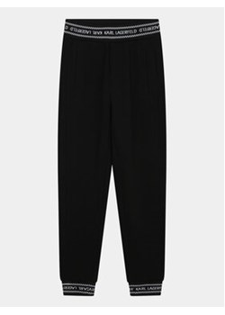 Karl Lagerfeld Kids Spodnie dresowe Z30031 D Czarny Regular Fit ze sklepu MODIVO w kategorii Spodnie dziewczęce - zdjęcie 169182700