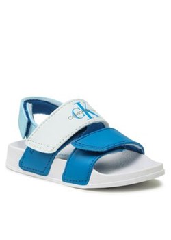 Calvin Klein Jeans Sandały Velcro Sandal V1B2-80627-1172 M Niebieski ze sklepu MODIVO w kategorii Sandały dziecięce - zdjęcie 169183003