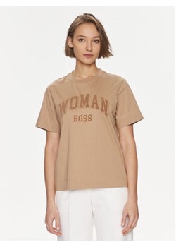 Boss T-Shirt Elpha 50514737 Beżowy Regular Fit ze sklepu MODIVO w kategorii Bluzki damskie - zdjęcie 169183071
