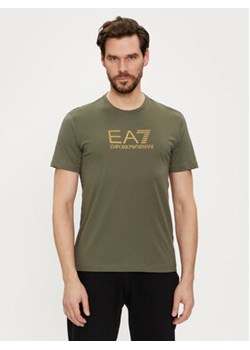 EA7 Emporio Armani T-Shirt 3DPT08 PJM9Z 1846 Zielony Regular Fit ze sklepu MODIVO w kategorii T-shirty męskie - zdjęcie 169184734
