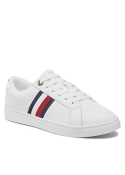 Tommy Hilfiger Sneakersy Essential Stripes Sneaker FW0FW06903 Biały ze sklepu MODIVO w kategorii Trampki damskie - zdjęcie 169188702