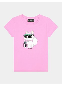 Karl Lagerfeld Kids T-Shirt Z30111 D Różowy Regular Fit ze sklepu MODIVO w kategorii Bluzki dziewczęce - zdjęcie 169189983