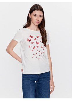 Vero Moda T-Shirt Siv 10282877 Biały Regular Fit ze sklepu MODIVO w kategorii Bluzki damskie - zdjęcie 169191801