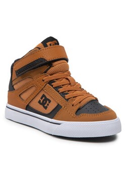 DC Sneakersy Pure High-Top Ev ADBS300324 Brązowy ze sklepu MODIVO w kategorii Buty sportowe dziecięce - zdjęcie 169196660