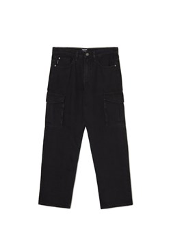Cropp - Czarne jeansy wide leg - czarny ze sklepu Cropp w kategorii Jeansy męskie - zdjęcie 169197432