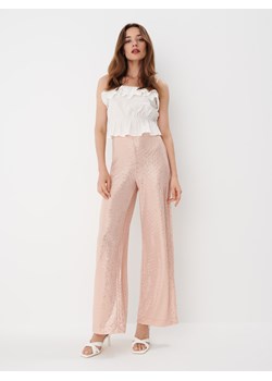 Mohito - Błyszczące spodnie - różowy ze sklepu Mohito w kategorii Spodnie damskie - zdjęcie 169198031