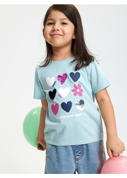 Sinsay - Koszulka z nadrukiem - niebieski ze sklepu Sinsay w kategorii Bluzki dziewczęce - zdjęcie 169199224