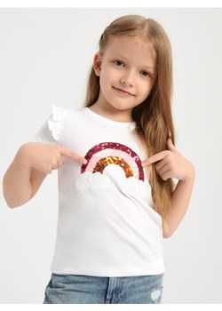 Sinsay - Koszulka z nadrukiem - biały ze sklepu Sinsay w kategorii Bluzki dziewczęce - zdjęcie 169199271