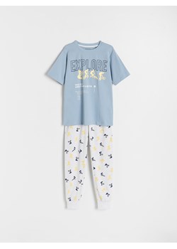 Reserved - Dwuczęściowa piżama z nadrukiem - niebieski ze sklepu Reserved w kategorii Piżamy dziecięce - zdjęcie 169201090
