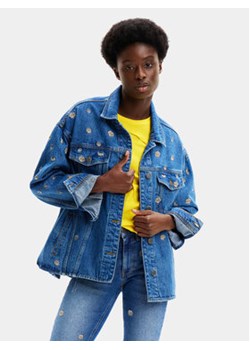 Desigual Kurtka jeansowa Flowers 24SWED21 Niebieski Regular Fit ze sklepu MODIVO w kategorii Kurtki damskie - zdjęcie 169204033