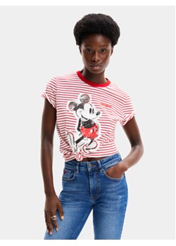 Desigual T-Shirt MICKEY Patch 24SWTK77 Czerwony Regular Fit ze sklepu MODIVO w kategorii Bluzki damskie - zdjęcie 169205001
