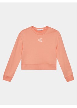 Calvin Klein Jeans Bluza Logo IG0IG02423 Różowy Relaxed Fit ze sklepu MODIVO w kategorii Bluzy dziewczęce - zdjęcie 169205074