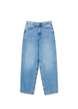 Cropp - Niebieskie jeansy balloon - niebieski ze sklepu Cropp w kategorii Jeansy damskie - zdjęcie 169206043