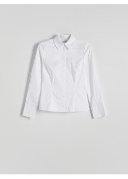 Reserved - Koszula z bawełną - biały ze sklepu Reserved w kategorii Koszule damskie - zdjęcie 169206090