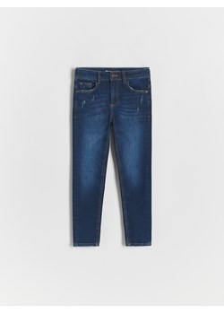 Reserved - Elastyczne jeansy slim - granatowy ze sklepu Reserved w kategorii Spodnie chłopięce - zdjęcie 169206113