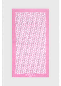 Guess ręcznik bawełniany kolor różowy E4GZ12 SG00P ze sklepu ANSWEAR.com w kategorii Ręczniki - zdjęcie 169207261