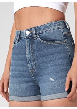 Sinsay - Szorty jeansowe mom high waist - niebieski ze sklepu Sinsay w kategorii Szorty - zdjęcie 169211920