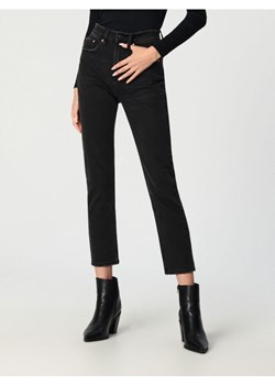 Sinsay - Jeansy straight mid waist - czarny ze sklepu Sinsay w kategorii Jeansy damskie - zdjęcie 169212051