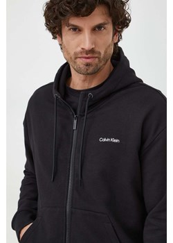 Calvin Klein bluza bawełniana męska kolor czarny z kapturem gładka ze sklepu ANSWEAR.com w kategorii Bluzy męskie - zdjęcie 169213404