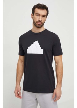 adidas t-shirt bawełniany męski kolor czarny z nadrukiem IZ1621 ze sklepu ANSWEAR.com w kategorii T-shirty męskie - zdjęcie 169214000