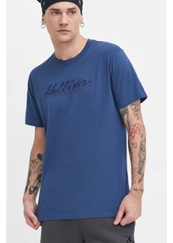 Hollister Co. t-shirt bawełniany męski kolor granatowy z aplikacją ze sklepu ANSWEAR.com w kategorii T-shirty męskie - zdjęcie 169214083