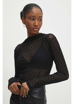 Answear Lab bluzka damska kolor czarny wzorzysta ze sklepu ANSWEAR.com w kategorii Bluzki damskie - zdjęcie 169214142