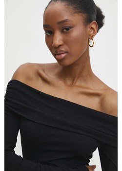 Answear Lab bluzka damska kolor czarny gładka ze sklepu ANSWEAR.com w kategorii Bluzki damskie - zdjęcie 169214170