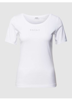 T-shirt z detalem z logo ze sklepu Peek&Cloppenburg  w kategorii Bluzki damskie - zdjęcie 169216600