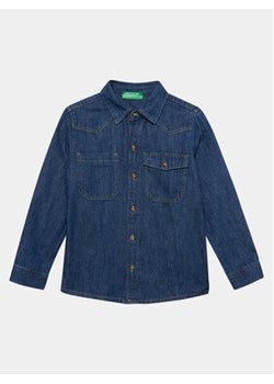 United Colors Of Benetton Koszula jeansowa 5AD6CQ02M Niebieski Regular Fit ze sklepu MODIVO w kategorii Koszule chłopięce - zdjęcie 169219354
