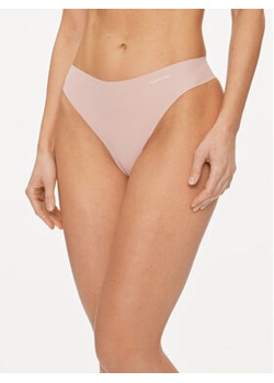 Calvin Klein Underwear Stringi 000QD5103E Różowy ze sklepu MODIVO w kategorii Majtki damskie - zdjęcie 169219441