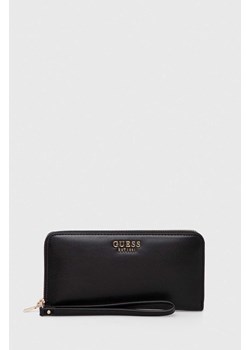 Guess portfel LAUREL damski kolor czarny SWVG85 00460 ze sklepu ANSWEAR.com w kategorii Portfele damskie - zdjęcie 169220471