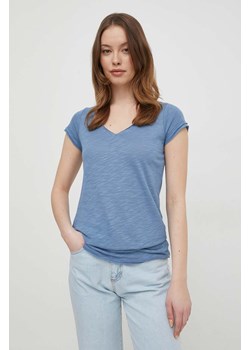 Sisley t-shirt damski kolor niebieski ze sklepu ANSWEAR.com w kategorii Bluzki damskie - zdjęcie 169220651