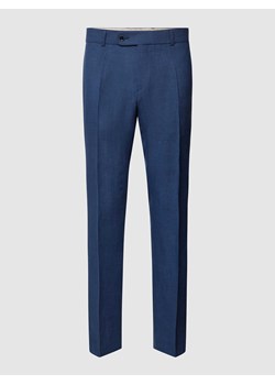 Spodnie do garnituru o kroju slim fit z lnu w kant model ‘Tomte’ ze sklepu Peek&Cloppenburg  w kategorii Spodnie męskie - zdjęcie 169221840