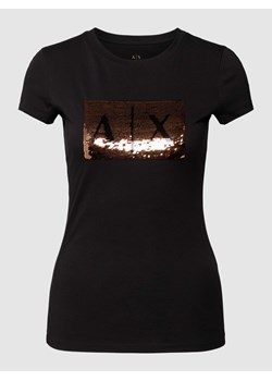 T-shirt z cekinowym obszyciem ze sklepu Peek&Cloppenburg  w kategorii Bluzki damskie - zdjęcie 169222044