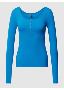Bluzka z długim rękawem w jednolitym kolorze model ‘KITTE’ ze sklepu Peek&Cloppenburg  w kategorii Bluzki damskie - zdjęcie 169222381