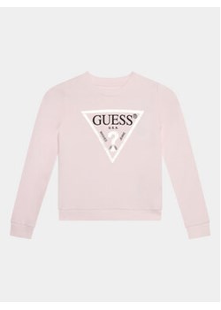 Guess Bluza K74Q12 KAUG0 Różowy Regular Fit ze sklepu MODIVO w kategorii Bluzy dziewczęce - zdjęcie 169225212