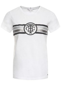 Tommy Hilfiger T-Shirt Pam C-Nk WW0WW27040 Biały Regular Fit ze sklepu MODIVO w kategorii Bluzki damskie - zdjęcie 169231262