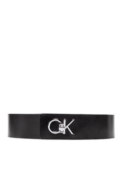 Calvin Klein Pasek Damski Re-Lock High Waist Belt 50Mm K60K609647 Czarny ze sklepu MODIVO w kategorii Paski damskie - zdjęcie 169231684