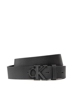 Calvin Klein Jeans Pasek Męski Round Mono Plaque Belt 35Mm K50K509883 Czarny ze sklepu MODIVO w kategorii Paski męskie - zdjęcie 169231940